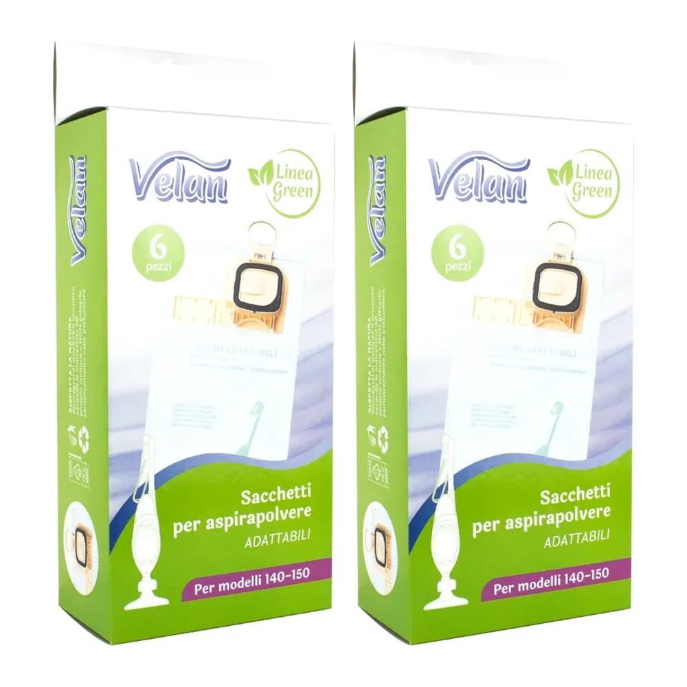 Confezione di sacchetti Velan in microfibra adattabili per Folletto VK 140 e VK 150